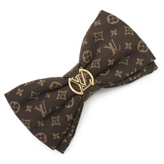 ルイヴィトン(LOUIS VUITTON)のルイ ヴィトン バレッタ LV プリティ ボウ リボン ヘアアクセサリー モノグラム キャンバス ブラウン 茶 ゴールド金具 M02320 箱付 LOUIS VUITTON（新品・未使用品）(バレッタ/ヘアクリップ)