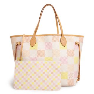 ルイヴィトン(LOUIS VUITTON)のルイ ヴィトン ネヴァーフル MM トートバッグ ヌメ革 レザー ダミエリシャス ピーチ ピンク オレンジ ゴールド金具 N40668 LOUIS VUITTON（未使用　展示品）(トートバッグ)