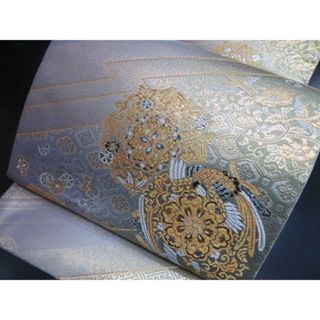 a2504-35 袋帯 美品 正絹 着物 六通(帯)