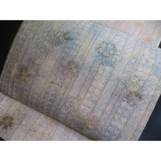 a2504-42 袋帯 美品 正絹 着物 六通(帯)