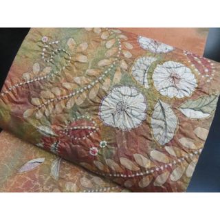 a2504-46 袋帯 美品 正絹 着物 辻ヶ花(帯)