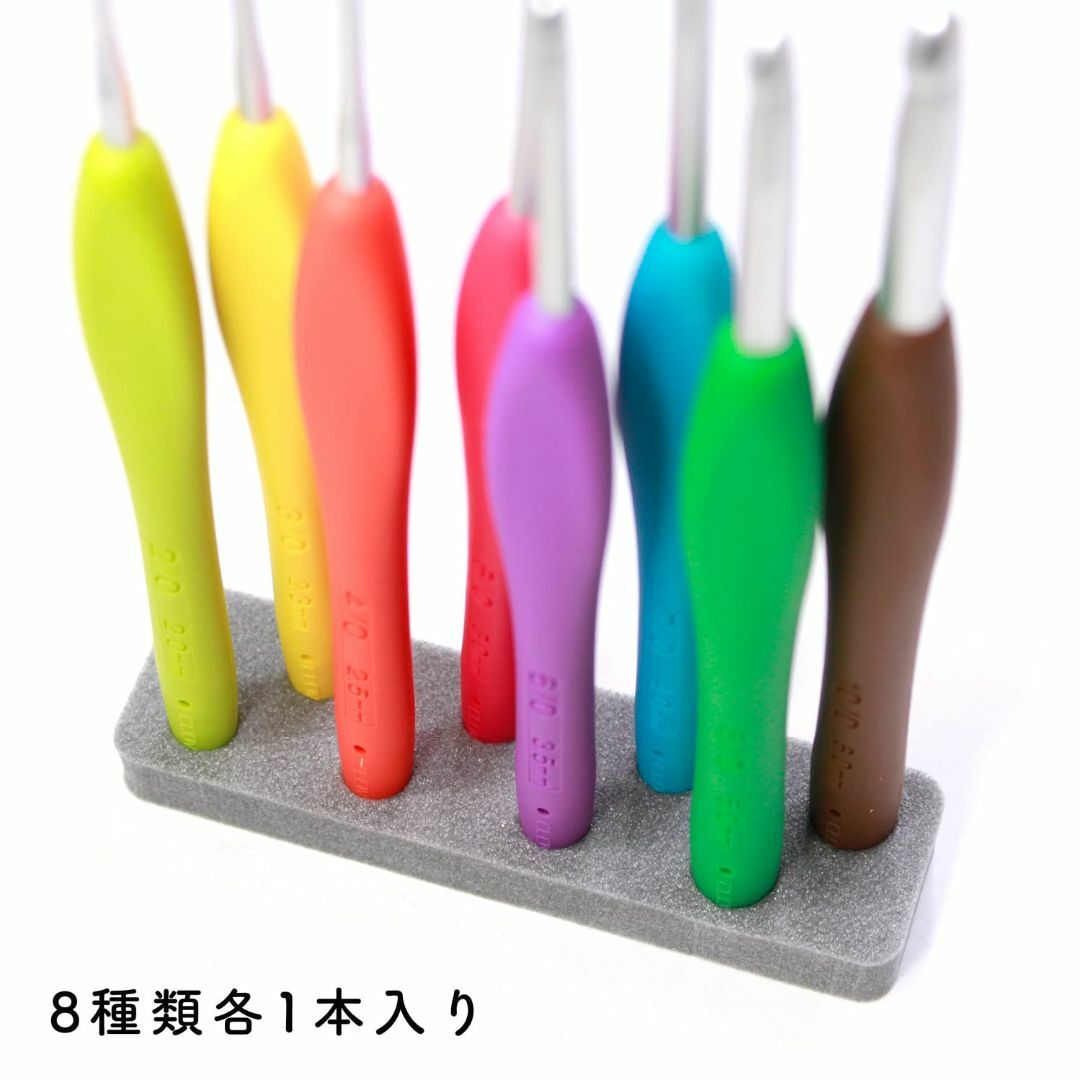 【特価セール】Clover カギ針「アミュレ」セット 複数色 43-321 ハンドメイドの素材/材料(生地/糸)の商品写真