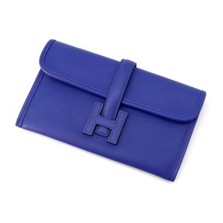 エルメス(HERMES)のエルメス 長財布 ジジェ デュオ ブルーエレクトリック/シルバー金具 スイフト A刻印 HERMES 財布(財布)
