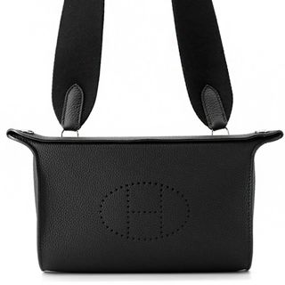 エルメス(HERMES)のエルメス ショルダーバッグ ヴィドポッシュ ブラック/シルバー金具 トゴ B刻印 HERMES 黒(ショルダーバッグ)
