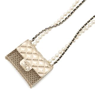 シャネル(CHANEL)のシャネル ネックレス マトラッセバッグモチーフ ココマーク フェイクパール B21 S AB6135 CHANEL アクセサリー(ネックレス)