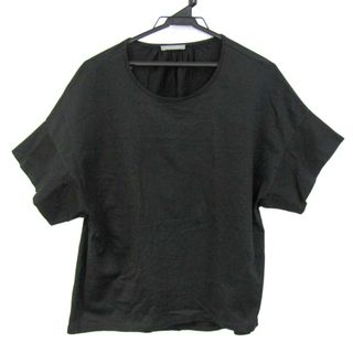 セオリーリュクス(Theory luxe)のセオリーリュクス ブラウス シャツ トップス 半袖 プルオーバー 日本製 レディース 38サイズ ブラック theory luxe(シャツ/ブラウス(長袖/七分))
