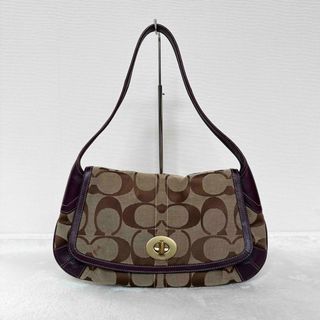 コーチ(COACH)のCoach Tern Lock Shoulder Bag Purple(ショルダーバッグ)