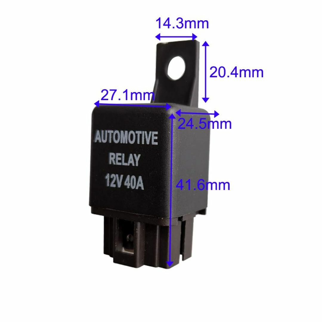 Kiligen 2個 車モーター用 12V 40A 4-極リレー ヒューズ On その他のその他(その他)の商品写真