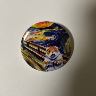缶バッチ ハムの叫び ユニーク