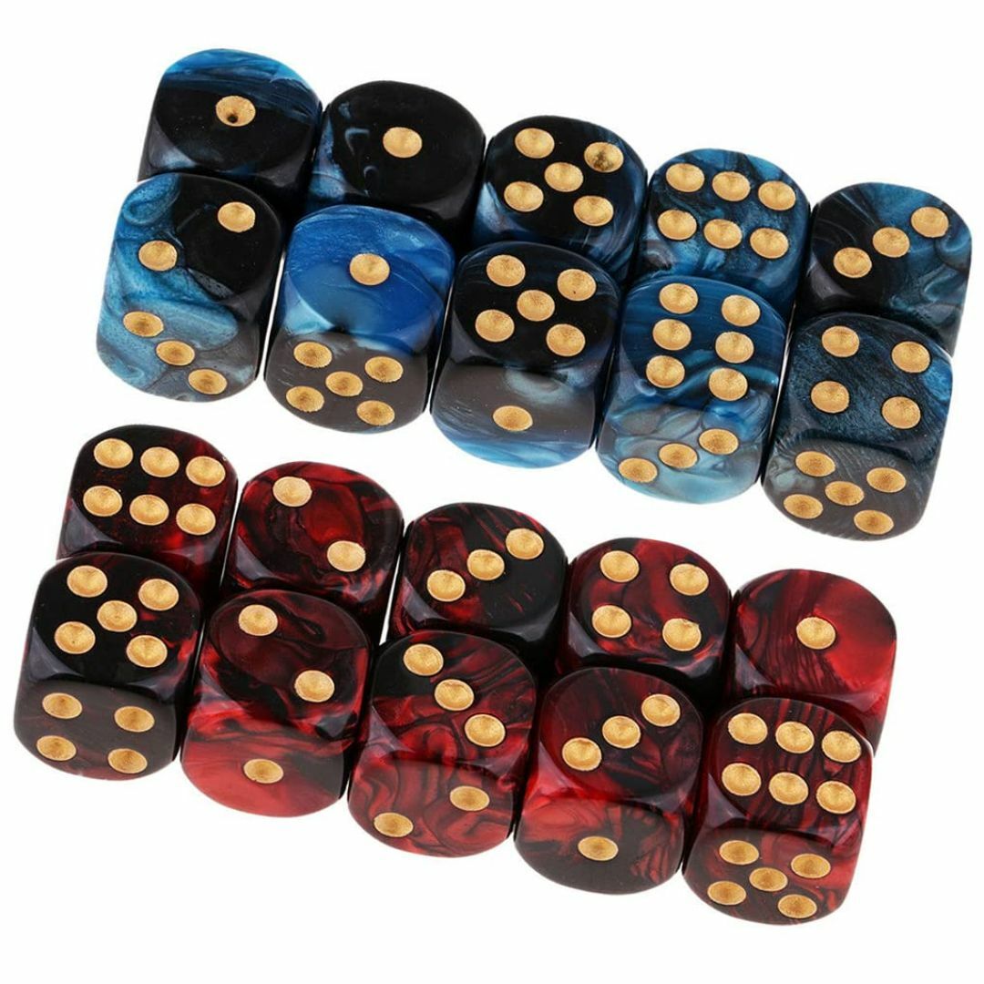 Yourandoll 20個 多面体ダイス D6サイコロ 6面ダイス16mm D キッズ/ベビー/マタニティのキッズ/ベビー/マタニティ その他(その他)の商品写真