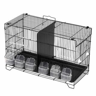 2部屋 ツイン鳥かご スクエアタイプ 鳥小屋 鳥カゴ 鳥 ゲージ ケージ(鳥)