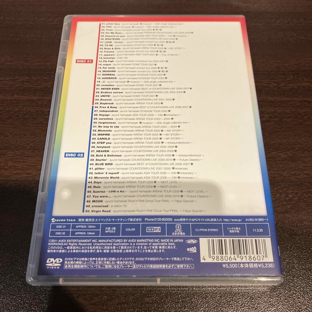 浜崎あゆみ/ 50 SINGLES～LIVE SELECTION～〈2枚組〉 エンタメ/ホビーのDVD/ブルーレイ(ミュージック)の商品写真
