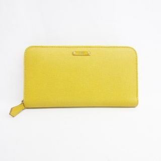 フェンディ(FENDI)のフェンディ FENDI 財布 長財布 小銭入れ ラウンドジップ レザー イエロー(財布)