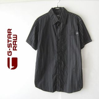 美品　G-STAR RAW／ジースターロウ★　ストライプ　半袖シャツ　M
