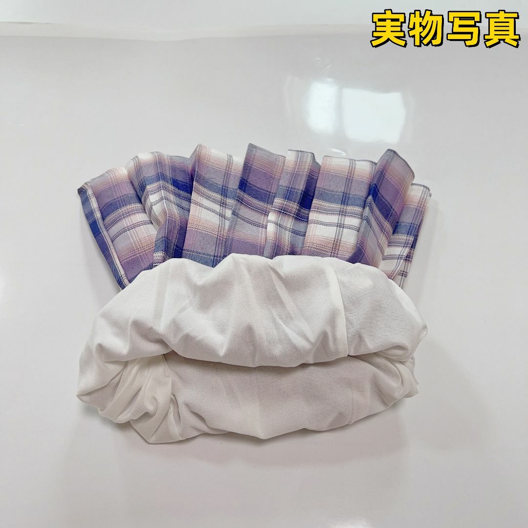 キッズ　プリーツスカート　150　リボン　2点セット　女の子　チェック柄　韓国 キッズ/ベビー/マタニティのキッズ服女の子用(90cm~)(スカート)の商品写真