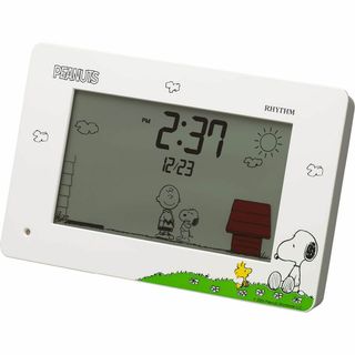 【色:スヌーピー】リズム(RHYTHM) スヌーピー 目覚まし時計 おもしろ ア