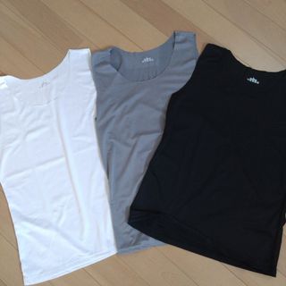 冷感素材のシームレスタンクトップ　L　3着