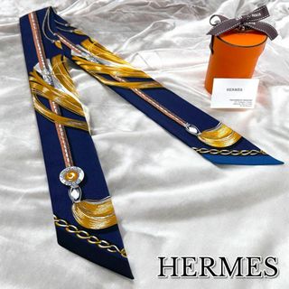エルメス(HERMES)の未使用品✨HERMES エルメス ツイリースカーフ 騎馬行進 シルク100%(バンダナ/スカーフ)
