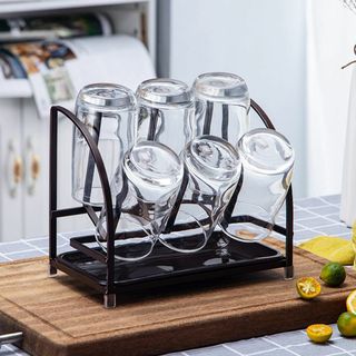 【数量限定】Tumosando シリコーン コップスタンド 6個掛け 碳钢材质 (キッチン収納)
