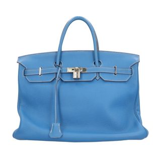 エルメス(HERMES)のエルメス バーキン40 エクラ ハンドバッグ トリヨンクレマンス ブルー レディース HERMES  中古(ハンドバッグ)