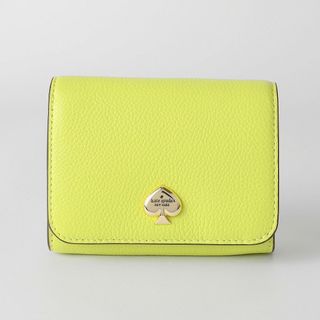 ケイトスペードニューヨーク(kate spade NEW YORK)の新品 ケイトスペード kate spade 2つ折り財布 スモールL ジップウォレット ライムスラッシー(財布)