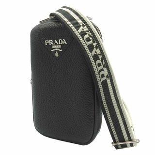 プラダ(PRADA)の【新品】プラダ 1BP027 VIT.DAINO SOFT / NERO (ブラック) バッグ ショルダーバッグ PRADA ソフトレザー ロゴメタル ミニバッグ 斜め掛け アウトレット レディース(ショルダーバッグ)