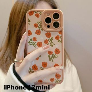 iphone12miniケース カーバー 可愛い 花　chen3
