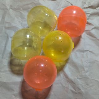 30×5]ガチャ玉 3本ライン 大サイズ 5個セット 黄色他