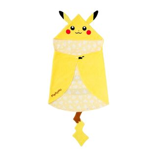 ポケモン(ポケモン)の【美品】ポケモン　ひんやり フード&しっぽ付きタオル ピカチュウ(タオル)