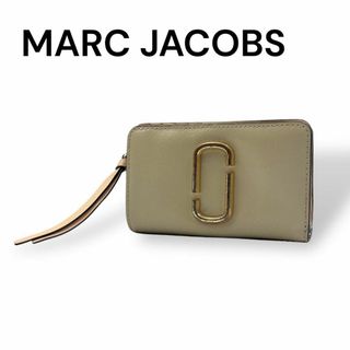 マークジェイコブス(MARC JACOBS)のMARC JACOBS 2つ折り財布　レザー　ベージュ　I647(財布)