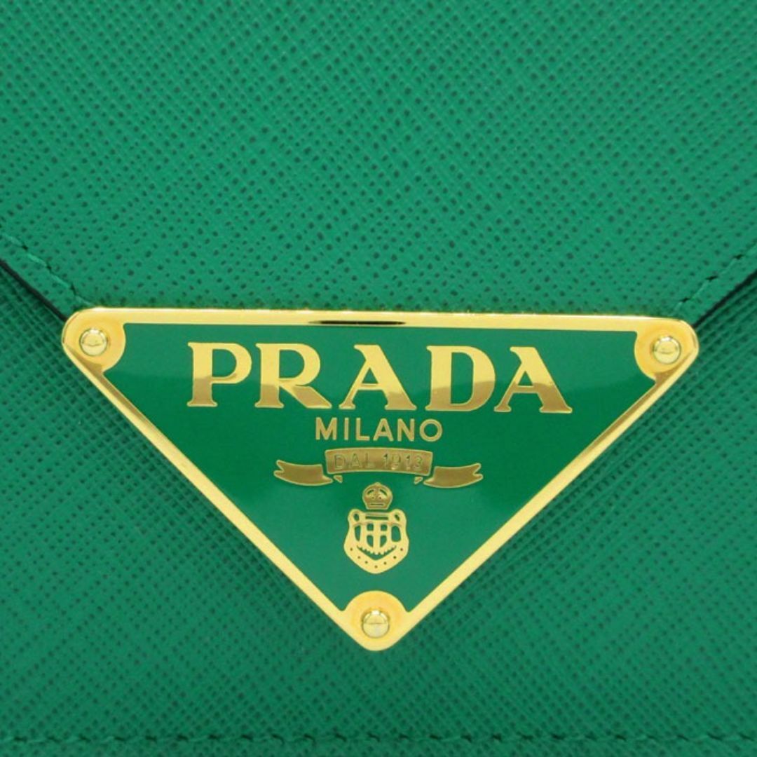 PRADA(プラダ)の【新品】プラダ 1BD318 SAFFIANO LUX / MANGO (グリーン系) バッグ ショルダーバッグ PRADA サフィアーノレザー トライアングルロゴプレート チェーンショルダー アウトレット レディース レディースのバッグ(ショルダーバッグ)の商品写真