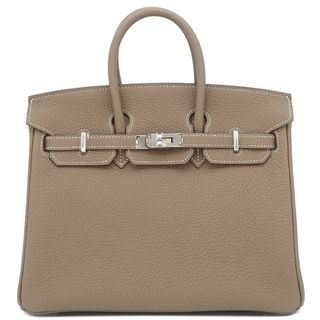 エルメス(HERMES)のエルメス HERMES ハンドバッグ バーキン25 トゴ エトゥープ シルバー金具 新品 未使用 グレージュ  W刻印（2024年製） 【箱】【中古】(ハンドバッグ)