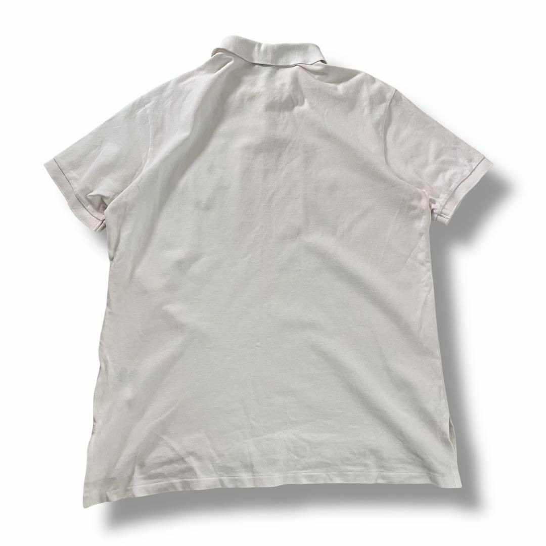 POLO RALPH LAUREN(ポロラルフローレン)のポロラルフローレン ホワイト 白 鹿の子 ポロシャツ XL 古着 半袖 定番 メンズのトップス(ポロシャツ)の商品写真