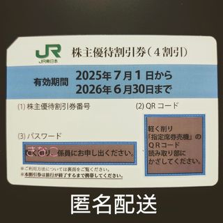 【匿名配送】東日本旅客鉄道　株主優待割引券(鉄道乗車券)