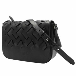 プラダ(PRADA)の【新品】プラダ 1BD246 VITELLO INTRECC / NERO (ブラック) バッグ ショルダーバッグ PRADA レザー 編み込み ロゴ刻印 斜め掛け アウトレット レディース(ショルダーバッグ)