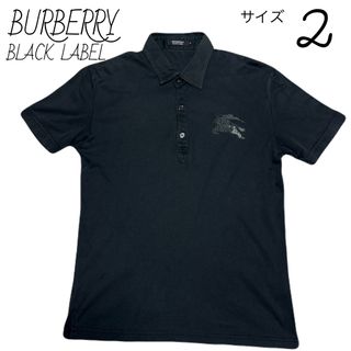 バーバリーブラックレーベル(BURBERRY BLACK LABEL)のBURBERRY BLACK LABEL ポロシャツ　ラインストーンロゴ　2(ポロシャツ)