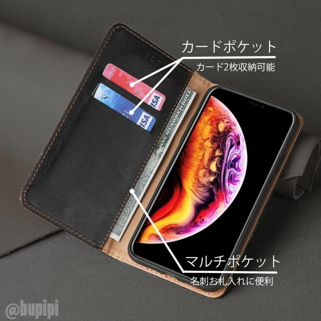 手帳 スマホケース 高品質 レザー iPhone 14 カバー ブラック CKP スマホ/家電/カメラのスマホアクセサリー(iPhoneケース)の商品写真