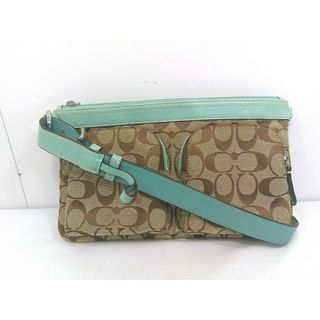 コーチ(COACH)のs25g-168kk【中古】COACH コーチ　ウエストバッグ　ウエストポーチ　ボディバッグ　ワンショルダー　ミント(ショルダーバッグ)