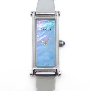 グッチ(GUCCI)のグッチ GUCCI 腕時計 バングルウォッチ 1500L ホースビット レクタンギュラー ブルーシェル文字盤 SS クオーツアナログ 【中古】(腕時計)