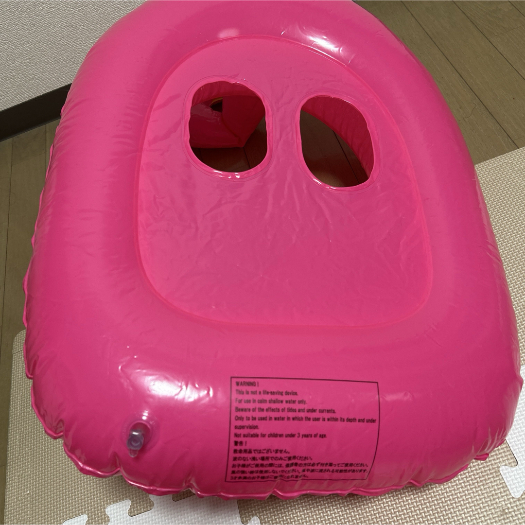 ベビーキッズ用　フラミンゴ浮き輪　ピンク キッズ/ベビー/マタニティのおもちゃ(お風呂のおもちゃ)の商品写真