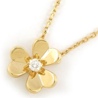 ヴァンクリーフアンドアーペル(Van Cleef & Arpels)のヴァンクリーフ＆アーペル Van Cleef & Arpels ネックレス フリヴォル ミニ VCARP0J100 フラワー 1ポイント ダイヤモンド 0.05ct K18YG 【箱・保付き】 【中古】(ネックレス)