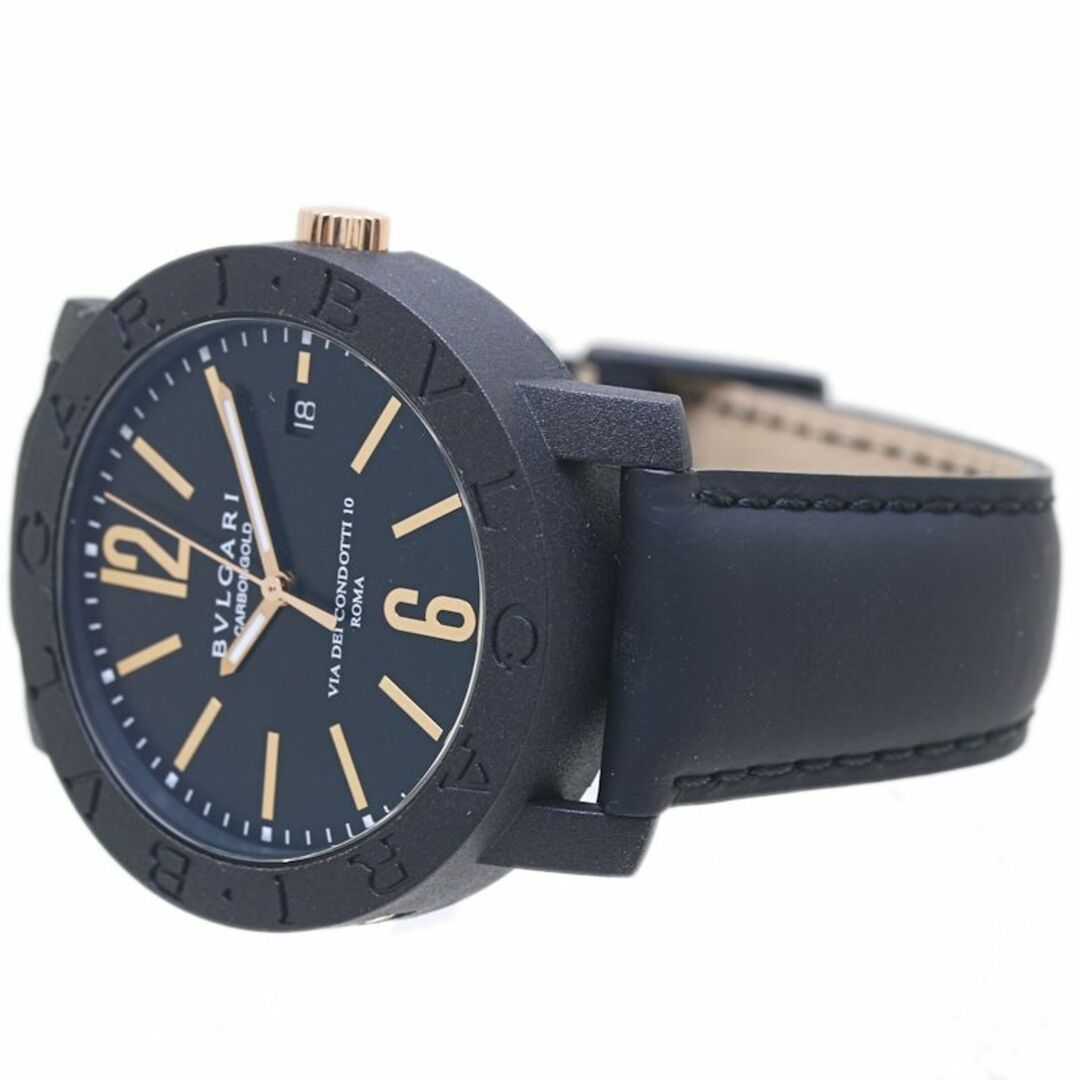 BVLGARI(ブルガリ)のBVLGARI ブルガリ ブルガリブルガリ BBP40BCGLD/N BB40CL 102248 カーボンゴールドxK18PGピンクゴールドx革 メンズ /40016【中古】【腕時計】 メンズの時計(腕時計(アナログ))の商品写真