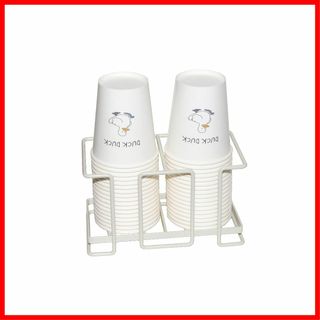 QINGQIU 紙コップホルダー 2列 紙コップスタンド 通気性 衛生 カップデ(キッチン収納)