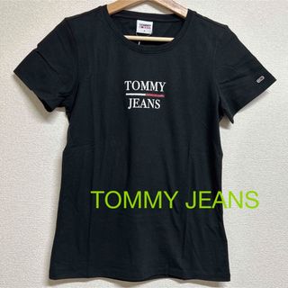【新品】Tommy Jeans ロゴTシャツMサイズ半袖　黒　一点限り