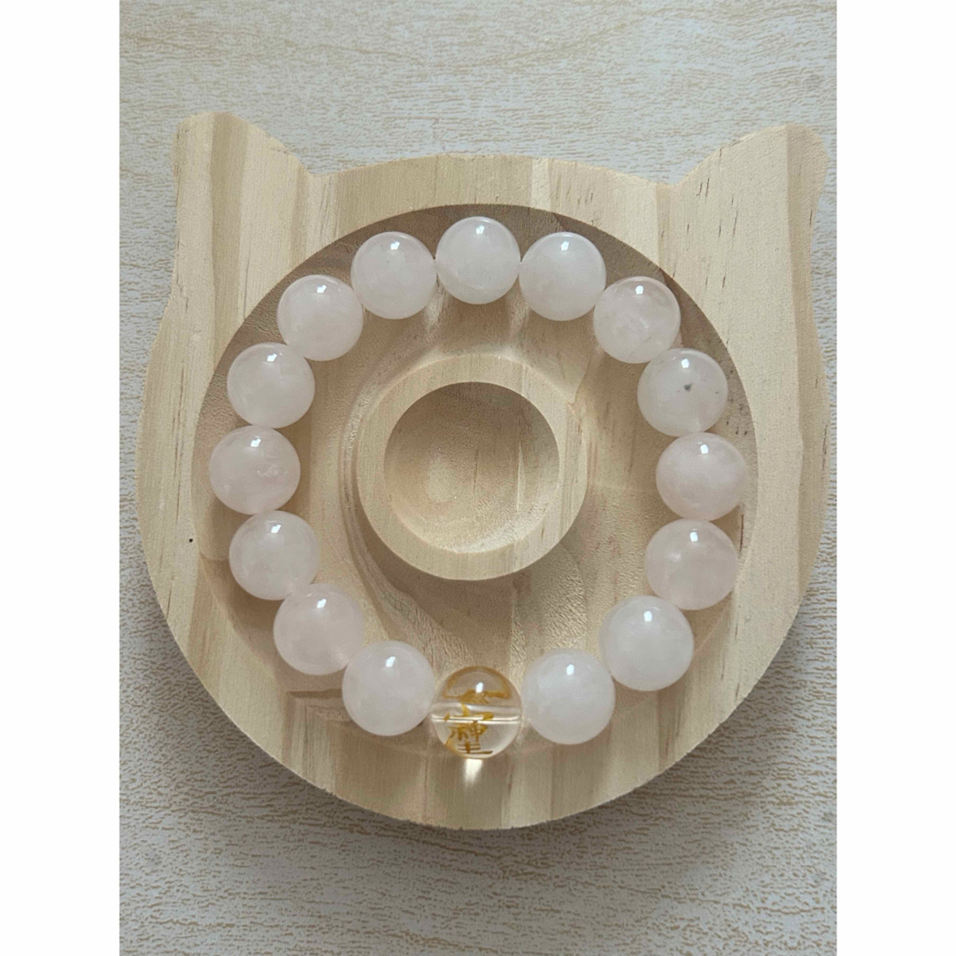 ローズクォーツとそしじ水晶のブレスレット ハンドメイドのアクセサリー(ブレスレット/バングル)の商品写真
