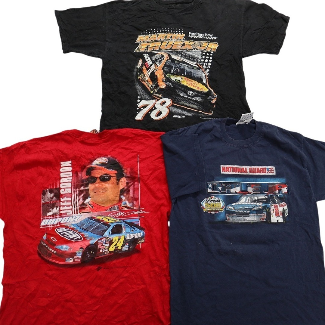 古着卸 まとめ売り レーシング 半袖Tシャツ 14枚セット (メンズ L ) 大判プリント サーキット 車 中古 古着 NB3963 メンズのジャケット/アウター(その他)の商品写真