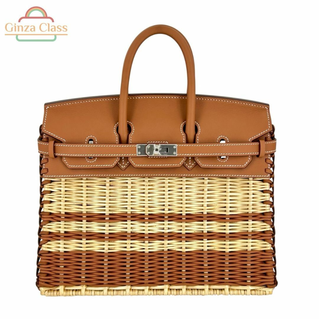 HERMES(エルメス)の【新品未使用】HERMES エルメス バーキン ピクニック 25 ヴォースイフト ラタン ゴールド シルバー金具 W刻印 2025年製 箱付き レディース ハンドバッグ カゴバッグ レア レディースのバッグ(ハンドバッグ)の商品写真