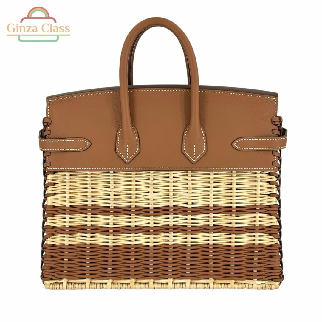 HERMES(エルメス)の【新品未使用】HERMES エルメス バーキン ピクニック 25 ヴォースイフト ラタン ゴールド シルバー金具 W刻印 2025年製 箱付き レディース ハンドバッグ カゴバッグ レア レディースのバッグ(ハンドバッグ)の商品写真