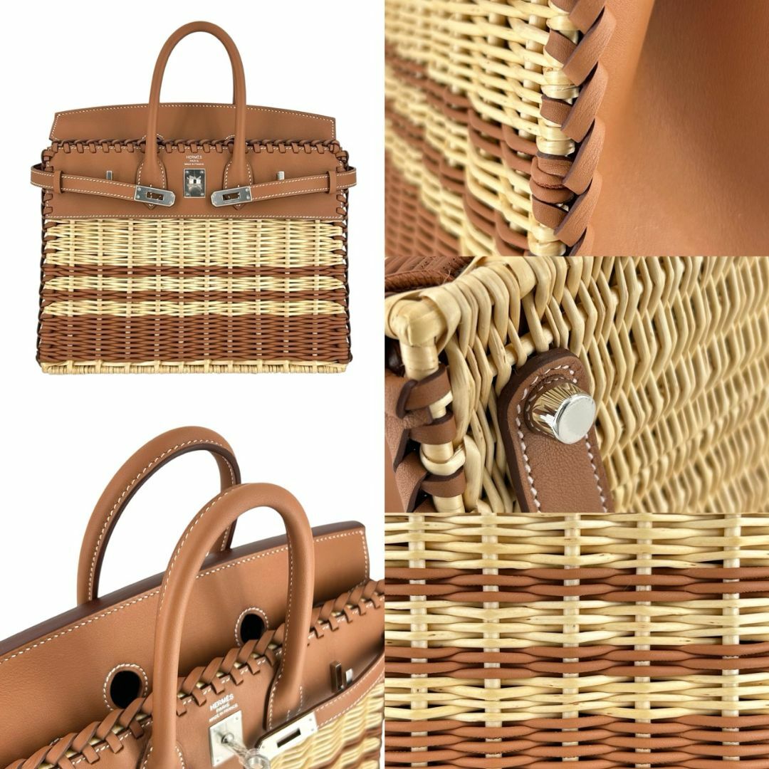HERMES(エルメス)の【新品未使用】HERMES エルメス バーキン ピクニック 25 ヴォースイフト ラタン ゴールド シルバー金具 W刻印 2025年製 箱付き レディース ハンドバッグ カゴバッグ レア レディースのバッグ(ハンドバッグ)の商品写真