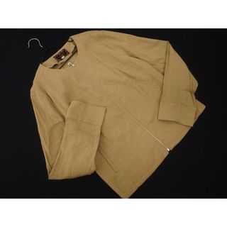 EVEX by KRIZIA エヴェックスバイクリツィア リネン混 ジップアップ ノーカラー ジャケット size42/ベージュ ■◇ レディース(ノーカラージャケット)